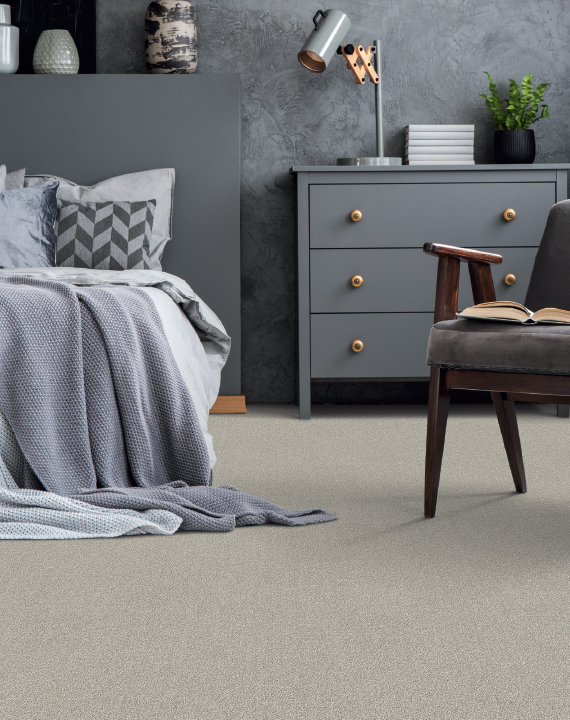 Installed carpet in bedroom