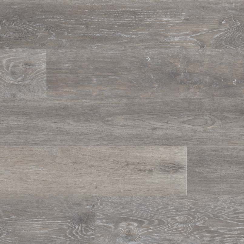 Elmwood Ash waterproof luxury vinyl tile flooring in grey light to medium tone