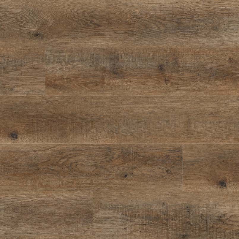 Reclaimed Oak Waterproof Luxury Vinyl Flooring in medium to dark brown tone